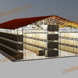Быстровозводимый (Обшитый) склад 12000*25000*8000мм  3 яруса - uralbiznesstroi.ru – Пермь