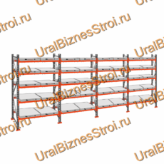 Стеллаж с выкатными платформами  2500*7200*1050 5 ярусов 40 платформ - uralbiznesstroi.ru – Пермь
