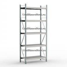 Грузовой стеллаж 2490*400*1000 5 ярусов навесных с настилом (оцинк.) наруж. - uralbiznesstroi.ru – Пермь