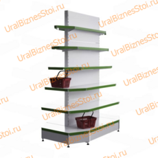 Стеллаж островной с торцевыми полками 2350*500*900 6 полок - uralbiznesstroi.ru – Пермь