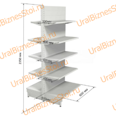 Торговый островной стеллаж 2350*500*600 5 полок - uralbiznesstroi.ru – Пермь