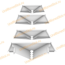 Дополнительная секция для торгового островного стеллажа 400*400*400*400 - uralbiznesstroi.ru – Пермь