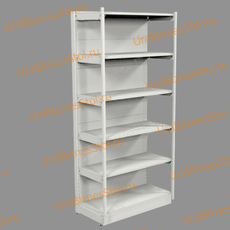 Торговый пристенный стеллаж с передней стойкой 2350*300*1200 6 полок - uralbiznesstroi.ru – Пермь