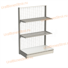 Торговые пристенные сетчатые стеллажи - uralbiznesstroi.ru – Пермь