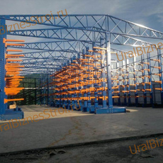 Самонесущий консольный склад 12000*15000*8000мм 7 консолей - uralbiznesstroi.ru – Пермь