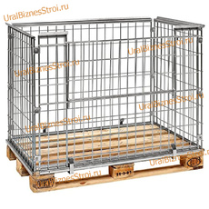 Ограждение на паллет сетчатое 1200*800*800  цинк штабел - uralbiznesstroi.ru – Пермь