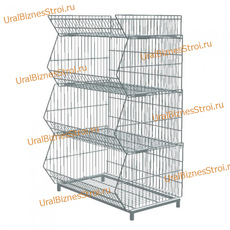 Горка из корзин (КОШ) складная, 3+1 облегченная - uralbiznesstroi.ru – Пермь