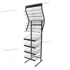 Стойка прикассовая, 3 корзины+ экспозитор - uralbiznesstroi.ru – Пермь