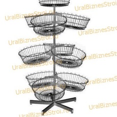 Стойка универсальная вращающаяся «Ротбанс», 10 круглых складных  корзин - uralbiznesstroi.ru – Пермь