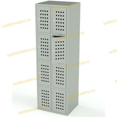  Шкаф сумочный разборный 800х500х1850 (ШхГхВ) 2х секционный 8-ячеечный S-0,7 мм - uralbiznesstroi.ru – Пермь
