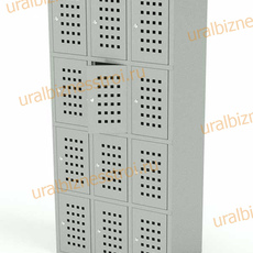  Шкаф сумочный разборный 900х500х1850 (ШхГхВ) 4х секционный 12-ячеечный S-0,7 мм - uralbiznesstroi.ru – Пермь
