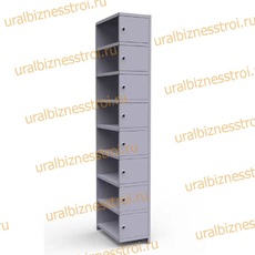  Шкаф сумочный разборный 300х500х1850 (ШхГхВ) 1х секционный 8-ячеечный S-0,7 мм (Дополнительная секция) - uralbiznesstroi.ru – Пермь
