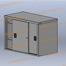 Шкаф архивный малый купе 925*2000*450 двухсекционный 2 раздвижные двери - uralbiznesstroi.ru – Пермь