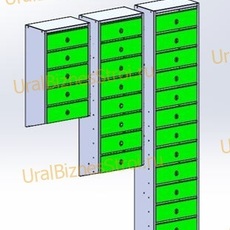 Ящик почтовый 800*200*320 наклонный - uralbiznesstroi.ru – Пермь