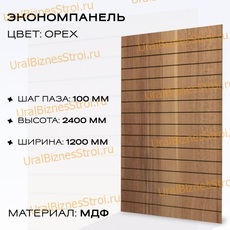 Экономпанель 1200*2400 орех (вертикально) - uralbiznesstroi.ru – Пермь