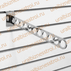 F 106 Кронштейн наклонный с 11-ю отверстиями, 400 мм., хром - uralbiznesstroi.ru – Пермь