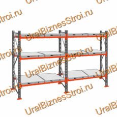 Стеллаж с выкатными платформами  2500*3600*1050 3 яруса 12 платформ - uralbiznesstroi.ru – Пермь