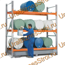 Паллетный стеллаж для бочек 3500*1050*2700 3 яруса 1210 кг на ярус - uralbiznesstroi.ru – Пермь