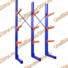 Стеллаж консольный односторонний 3000x1150x1070 мм тяжелый 3 яруса - uralbiznesstroi.ru – Пермь