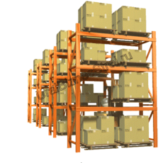 Паллетный стеллаж 5000*1050*1800 3 яруса 2100 кг на ярус - uralbiznesstroi.ru – Пермь