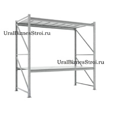 Грузовой стеллаж 2040*1000*2500 2 яруса навесных с настилом (оцинк.) - uralbiznesstroi.ru – Пермь