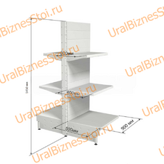 Торговый островной стеллаж 1450*500*900 3 полки - uralbiznesstroi.ru – Пермь