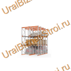 Стеллаж набивной паллетный (4500х3060х6000 мм), 2 линии, 3 яруса - uralbiznesstroi.ru – Пермь