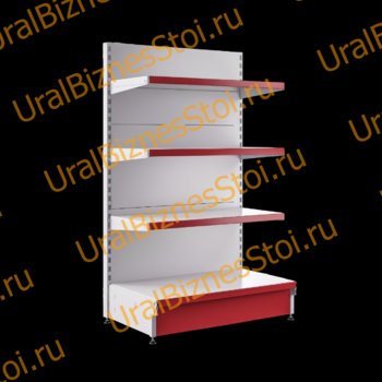 Торговый пристенный стеллаж 1950*500*1000 4 полки - uralbiznesstroi.ru – Пермь