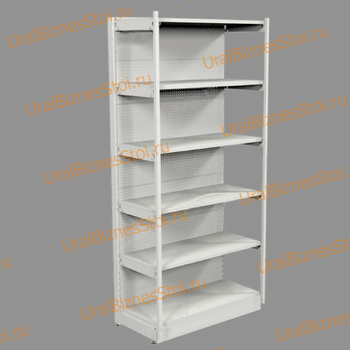 Торговый пристенный стеллаж с передней стойкой 1950*300*1000 6 полок - uralbiznesstroi.ru – Пермь