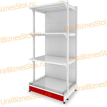 Торговый пристенный стеллаж с передней стойкой 1950*700*600 4 полки - uralbiznesstroi.ru – Пермь