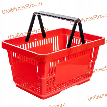 Корзина-пластик (20л) с 2-я ручк, цвет-красный - uralbiznesstroi.ru – Пермь