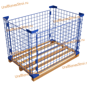 Корзина (Ограждение) паллетное усиленное ,1200х800х750, гр.п. 1,0 т. - uralbiznesstroi.ru – Пермь