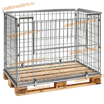 Ограждение на паллет сетчатое 1200*800*800  цинк штабел - uralbiznesstroi.ru – Пермь