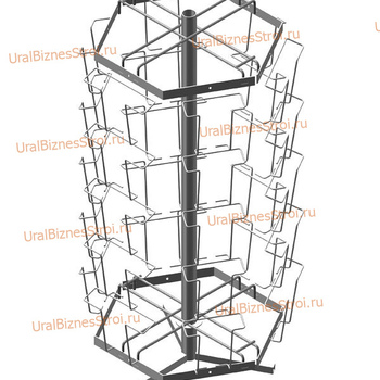 Стойка для открыток настольная 6-ти сторонняя, 30 ячеек, формат А5 - uralbiznesstroi.ru – Пермь
