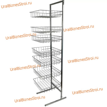 Стойка прикассовая 1800х800х450 , 7 корзин - uralbiznesstroi.ru – Пермь