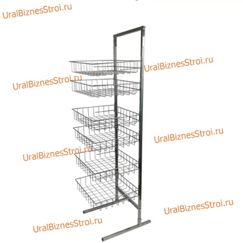 Стойка прикассовая 1800х800х350 , 6 корзин - uralbiznesstroi.ru – Пермь