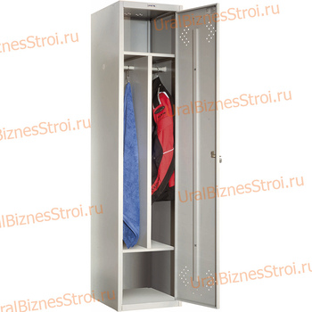 Шкаф гардеробный двухсекционный (1 дверь) 1850*500*400 S-0,7мм - uralbiznesstroi.ru – Пермь