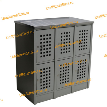  Шкаф сумочный разборный 915х500х970 (ШхГхВ) 6-ячеечный (стол-тумба из нержавайки) S-0,7мм - uralbiznesstroi.ru – Пермь