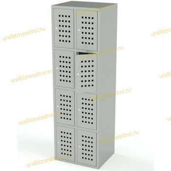  Шкаф сумочный разборный 800х500х1850 (ШхГхВ) 2х секционный 8-ячеечный S-0,8 мм - uralbiznesstroi.ru – Пермь