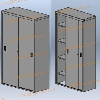 Шкаф архивный купе 2000*1500*450 двухсекционный 2 раздвижные двери - uralbiznesstroi.ru – Пермь