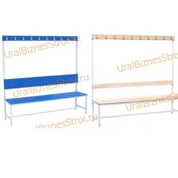 Скамья гардеробная 1стороння 450(1650)*375*2000 - uralbiznesstroi.ru – Пермь