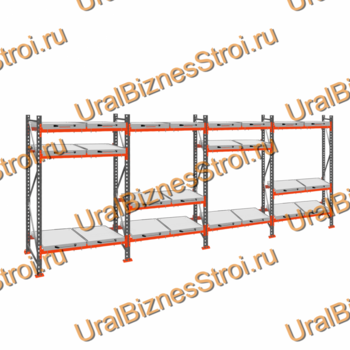 Стеллаж с выкатными платформами  3000*7200*1050 3 яруса 24 платформы - uralbiznesstroi.ru – Пермь