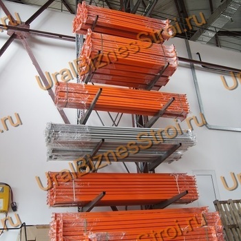 Стеллаж консольный односторонний 4000x1150x1270 мм легкий 5 ярусов - uralbiznesstroi.ru – Пермь