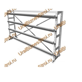 Стеллаж для линолеума 2000*3420*600 на 4 вала односторонний - uralbiznesstroi.ru – Пермь