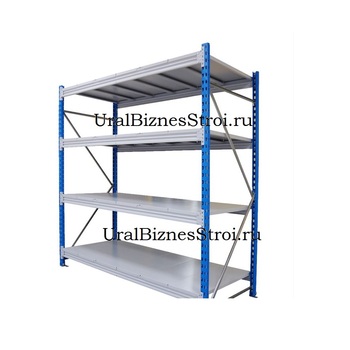 Грузовой стеллаж 2490*600*1500 4 яруса навесных с настилом (оцинк.) наруж. - uralbiznesstroi.ru – Пермь